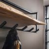 Garderobe Natredja aus Akazienholz, modern industriell, Natur, 6 Haken und Ablage Bild 3