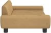vidaXL Hundebett, Samt, Braun, 100 x 54 x 33 cm Bild 5
