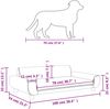 vidaXL Hundebett, Samt, Braun, 100 x 54 x 33 cm Bild 4