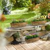 Relaxdays Blumenkasten Holzzaun 3er Set Bild 3