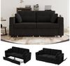 BlingBin 2-Sitzer Sofa mit Stauraum & USB, Couch modern mit Getränkehalter, 1er Set 1 Teile, mit versteckten Staufächern. Geeignet für Wohnzimmer, Wohnungen Bild 2