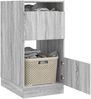 vidaXL Wäscheschrank mit Speicher mit Tür Graues Sonoma Holzwerkstoff 3422805 Bild 3
