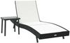 vidaXL Sonnenliege 2 pcs Schwarz und Weiß Poly-Rattan 42009981 Bild 2