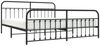 vidaXL Bettgestell mit Kopf- und Fußteil Metall Schwarz 193x203 cm 352602 Bild 5