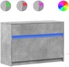 vidaXL TV-Schrank mit LED-Beleuchtung Betongrau 91x34x61 cm 852183 Bild 2