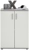 FMD Möbel - ALBI 1 - Kommode mit 2 Türen - melaminharzbeschichtete Spanplatte - Beton LA/weiß - 60 x 83 x 35cm Bild 4