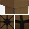 vidaXL Pavillon 4 x 3 m Taupe Polyester und Stahl 190 gsm 900378 Bild 5