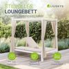 Juskys Doppel Loungebett Kreta - Gartenliege für 2 Personen - Dach & Rückenlehne verstellbar - Sonnenliege für Terrasse, Garten & Balkon - Liege Weiß Bild 2