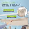 Juskys Doppel Loungebett Kreta - Gartenliege für 2 Personen - Dach & Rückenlehne verstellbar - Sonnenliege für Terrasse, Garten & Balkon - Liege Weiß Bild 3