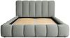 Polsterbett Doppelbett HEDA 140x200cm Komplettset in Stoff Boston Aschgrau Bild 3
