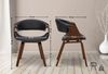 2er Set Esszimmerstuhl VIZON - Kunstleder Walnuss/schwarz 62x52x76 cm | Essstühle Esszimmerstühle Küchenstühle Wohnzimmerstühle Bild 2