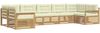 vidaXL Outdoor-Sofagarnitur mit Kissen 7 pcs Weiß und Creme 3391070 Bild 2