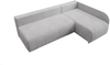 Ecksofa Klein, Sofa mit Schlaffunktion, Couch L-Form, Rechts Sofa, Cord-Stoff, 203 x 82 x 125 cm, Hellgrau Bild 4