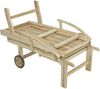 Sonnenliege LEON Verstellbar Klappbar Natur Teak | Gartenliege mit Rollen Relaxliege Wetterfest Bild 2