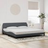 vidaXL Bettgestell "Dover" Dunkelgrau 200x200 cm Samt 373253 Bild 1