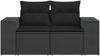 vidaXL Gartensofa mit Kissen 2-Sitzer Schwarz Poly Rattan 365992 Bild 4