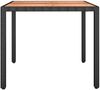 Gartentisch 75 x 90 x 90 cm mit Holzplatte Schwarz Poly Rattan & Akazienholz Bild 4