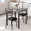 GarveeMore Essgruppe Ktichen Tisch mit 2 Stühlen für Küche & Esszimmer, Kompaktes Esszimmer-Set für kleine Räume(Tisch mit 2 Stühlen) Bild 2