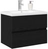 vidaXL Waschbeckenschrank Schwarz Eichen-Optik 60 x 39 x 62 cm 3333148 Bild 3