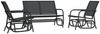 vidaXL 3-tlg. Garten-Lounge-Set Schaukel Schwarz Textilene und Stahl 3187943 Bild 3