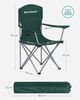 SONGMICS Klappstuhl-Set 2-tlg., Campingstühle mit Schwerlaststruktur, bis 150 kg belastbar, Dunkelgrün Bild 2