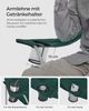 SONGMICS Klappstuhl-Set 2-tlg., Campingstühle mit Schwerlaststruktur, bis 150 kg belastbar, Dunkelgrün Bild 5