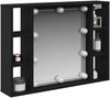 vidaXL Spiegelschrank mit Regal Schwarz Eichen-Optik 76 x 15 x 55 cm 862104 Bild 2