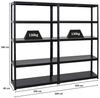 PROREGAL® Schwerlastregal MegaDeal Stabiles Steckregal STEEL EAGLE mit 5 Fachböden aus Stahl, 2-tlg, Kellerregal Lastenregal Garagenregal 130kg Fachlast Bild 2