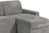 Vente-unique - CALITO Sofa SamtStoff Grau - B 223 cm152 cm x H 85 cm x L 298 cm Bild 5