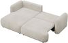 Selsey Tvoya Ecksofa mit Schlaffunktion, Ottomane links, Bouclé Hellbeige Bild 4