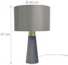 Relaxdays Tischlampe Samt & Leinen Bild 4