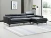 Vente-unique - Ecksofa - Büffelleder - Ecke Rechts - Schwarz - FLORENCE Bild 3