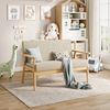 OUNUO Sofa 2 Sitzer Sofa Couch Loungesofa Modern und Skandinavisch, Beige Bild 4