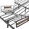 Metallbett Villach 180x200 cm Schwarz Walnuss-Optik [en. casa] Bild 5