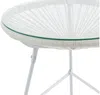 Vente-unique - ALIOS Gartensitzgruppe HarzGlas Weiß - B 50 cm x H 50 cm x L 50 cm Bild 3