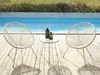 Vente-unique - ALIOS Gartensitzgruppe HarzGlas Weiß - B 50 cm x H 50 cm x L 50 cm Bild 2
