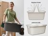 Hausfelder Wäschekorb Wäschewanne 58 x 37 x 25 cm (Weiß, 6 Wannen, 35 l) (Set, 6 St, 6 x Wäschewannen), mit klappbaren Henkeln, mit Griffen, 35 Liter Bild 3
