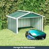 Mähroboter Garage aus Metall - 92x97x63cm | Dach Carport Überdachung für Rasenmäher Rasenroboter Automower Garten Mährobotergarage Regenschutz für Rasenmäher, Grün Bild 2