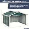 Mähroboter Garage aus Metall - 92x97x63cm | Dach Carport Überdachung für Rasenmäher Rasenroboter Automower Garten Mährobotergarage Regenschutz für Rasenmäher, Grün Bild 3