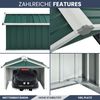 Mähroboter Garage aus Metall - 92x97x63cm | Dach Carport Überdachung für Rasenmäher Rasenroboter Automower Garten Mährobotergarage Regenschutz für Rasenmäher, Grün Bild 5