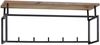 Wandgarderobe Mango Massivholz Metall Hakenleiste Ablage Kleiderstange 71x29x20cm Bild 2
