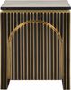 Casa Padrino Luxus Nachttisch mit Tür und Marmorplatte Schwarz / Gold H. 60 cm Bild 2