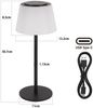 ZMH Kabellose Tischlampe, wiederaufladbare Batterie, Nachttischlampe – dimmbare Touch-LED-Tischlampe mit USB-Aufladung, schwarze 3600-mAh-Batterie, Tischlampe für das Schlafzimmer im Freien Bild 3