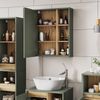 Badspiegelschrank Viola Grün/Artisan 60 x 75 cm mit offenen Regalen Vicco Bild 5