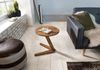 Beistelltisch BOHA Massivholz Sheesham Design Wohnzimmer-Tisch 45x45 cm rund Nachttisch Natur-Holz Landhaus-Stil Bild 5