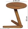 Beistelltisch BOHA Massivholz Sheesham Design Wohnzimmer-Tisch 45x45 cm rund Nachttisch Natur-Holz Landhaus-Stil Bild 4