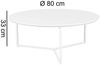Couchtisch Tisch BRANDY MDF Weiss matt Gestell Metall 80x80 cm Bild 2