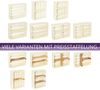 CHICCIE Holzregal Schmalhanz 50x40x15cm - Weiß Geflammt T Regal Bild 4