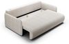 Sofa 2-Sitzer mit Schlaffunktion CALGARY Stoff Curio Hellgrau Bild 3