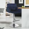 2er Set Barhocker SUTUN - Samt Blau 60x56x93 cm Silber | Barstuhl Höhenverstellbar Mit Lehne Drehbar Tresenhocker Tresenstuhl Kneipenhocker Bild 2